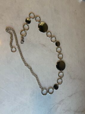 Silver Tone Circular-Link Women's Belt